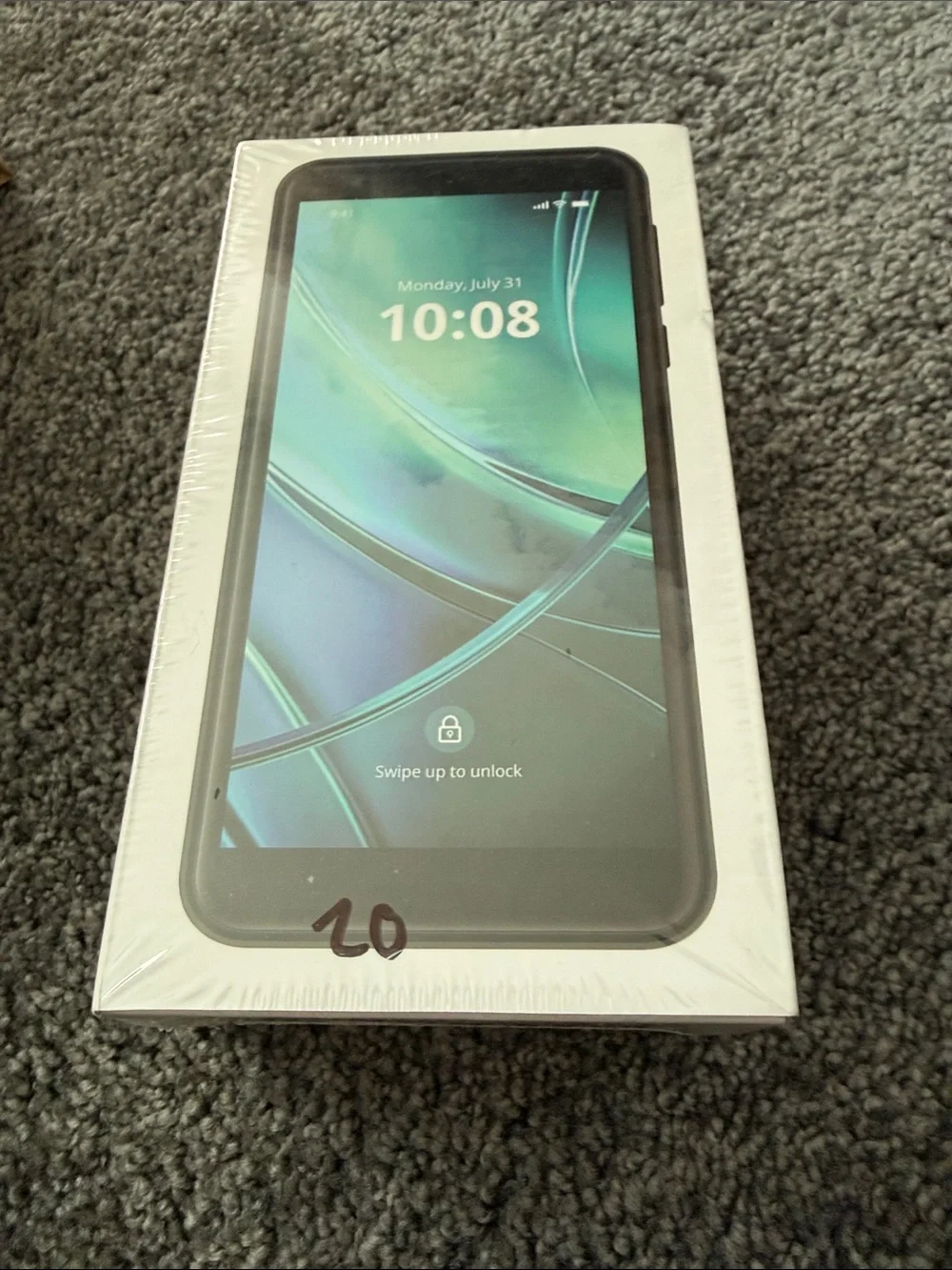 Fox Black Smartphone with Teal Display Accent